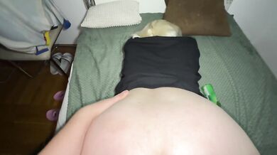 POV: Big Ass neighbour has VERY Wet holes! Anal Creampie