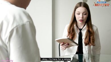 Stupid Student Not Ready for the Test But Ready to Fuck