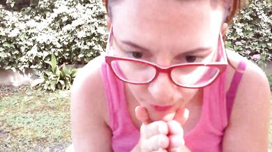 After drinking a drink I piss in a garden in front of everyone!