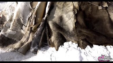 We found a secluded place to have a little "fun" at the winter festival. ;)
