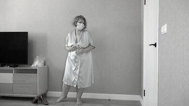 Changing into nurse's clothes