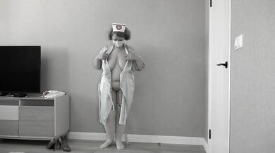 Changing into nurse's clothes