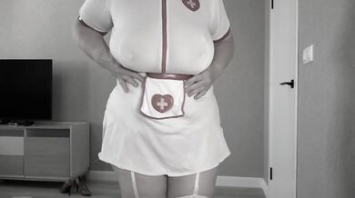 Changing into nurse's clothes