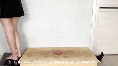 Cruel Cock & Balls Trampling, Stomping in Bare Feet