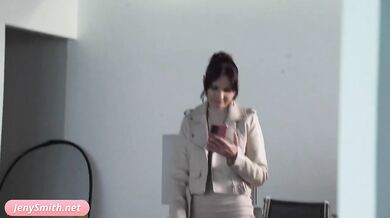 My Employee. Jeny Smith teases a guy and got naked in office