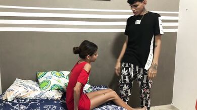 Little stepsister takes away my re to fuck and I fuck her hard in her pussy - HD porn