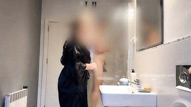 I caught my husband jerking on my mom in bathroom and joined them. Family use. Voyeur.