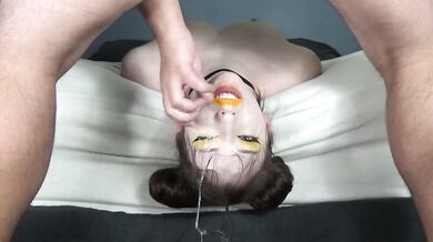 THE SLOPPIEST EXTREME FACEFUCK OF THE YEAR FOR GOLD LIPSTICK GODDESS