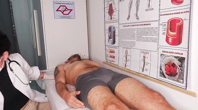 Erection in front of the nurse