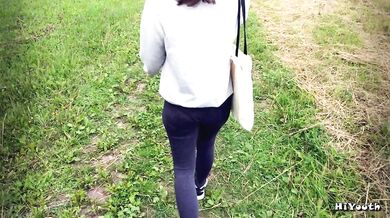 Russian Slut Make Blowjob Outdoor after University - hiyouth