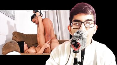 BellaTrix Rides a Stranger's Cock Raw until he Creampies her Tight Pussy. Reaction Video.
