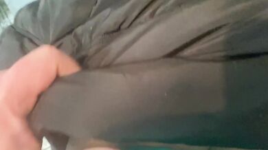 Caged & Collared in Black Downjacket – Blowjob, Doggy & Cum Finish