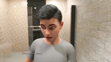 Stepson Fingerfucks his stepmom and cum's on her Huge Tits - kimmytoons