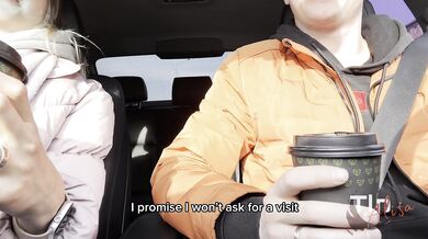 Fucked an unknown milf in the car. Public sex on the street (subtitles)