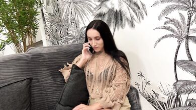 wife fucks with her lover and talks to her husband on the phone