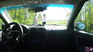 Girlfriend lost at rock-paper-scissors and had to suck fellow traveler - EPIC FACIAL - POV