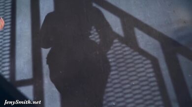My Shadow: Jeny Smith teasing you with High heels, Mini skirt and Stockings