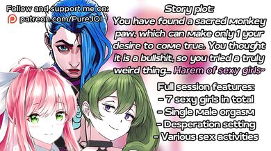 Monkey paw has summoned a harem of sexy girls for you (Sex JOI)