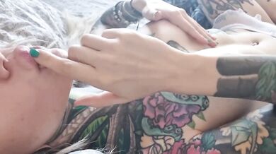 Hot blonde masturbate with dildo and REAL ORGASM