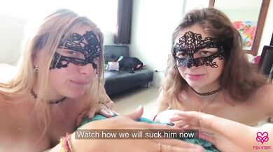 POV Teen Double Blowjob from Two Hot Wives Poly-amory