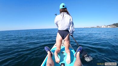 She invite to swim on sup surf but fucked me so good