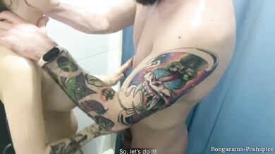 I could not resist and seduced a sexy neighbor. Cum inside. (With subs)