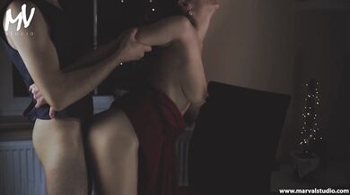 MarVal - Christmas After Party Big Milky Tits MILF Get CRYING ORGAZM!