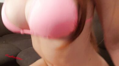 PERFECT TITS gives quick tit fuck after the pool ( No Hands Huge Boobs )