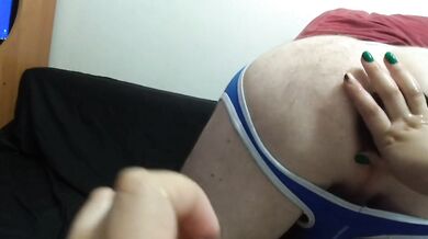 POV.Anal vegetarian. Fucked her husband with 2 hands and a huge zucchini in the ass.