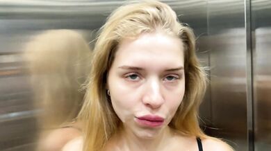 Risky public blowjob in the gym. Fast cum. Cumwalk with Californiababe
