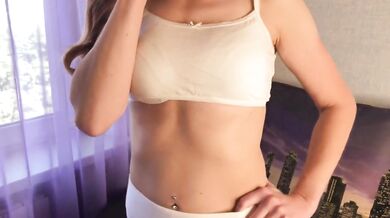 Cum in Step Sister's Panties - Her Friend Hears Our Fuck on the Phone and Masturbates - Russian