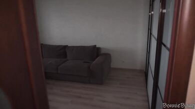 The husband could not resist and cheated with the housemaid with natural boobs