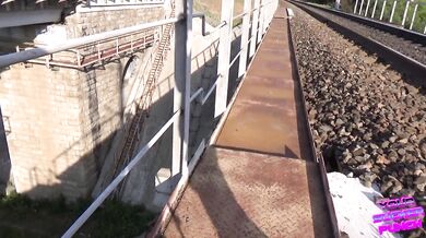 We wanted to make a video on the railway but we were caught by motorcyclists :D (Russian Dialogues)