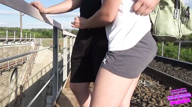 We wanted to make a video on the railway but we were caught by motorcyclists :D (Russian Dialogues)
