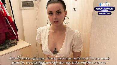 Min smukke barnepige brød kontrakten! Kraftig Slobbery Blowjob + Creampie-Alexa Mills
