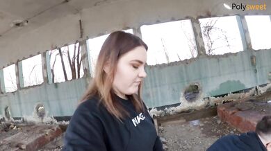 Public Fucking A Guy In POV After He Cums A Lot (Russians Speak With Subtitles)