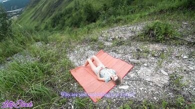 Outdoor Quickie Fuck With a Petite Beauty - POV by Letty Black