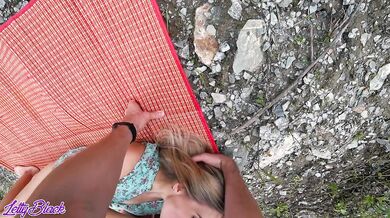 Outdoor Quickie Fuck With a Petite Beauty - POV by Letty Black