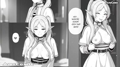 Sousou no Frieren hentai comic EP.001 - Frieren big tits blow job hentai by amscomic