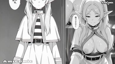 Sousou no Frieren hentai comic EP.001 - Frieren big tits blow job hentai by amscomic