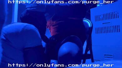 BBW Blue Light Blowjob