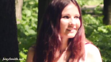 A Not Planned Date. Jeny Smith walking with stranger with mini skirt and no panties
