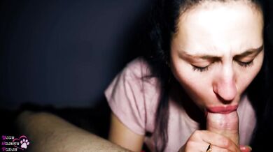 Just a Regular Blowjob Before bed with Cum Swallow 4k POV