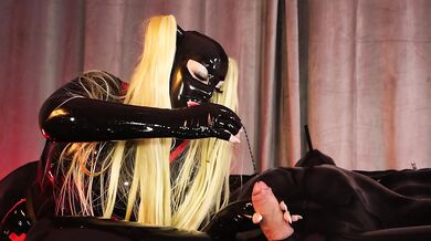 Ruined orgasm in a vacuum bed