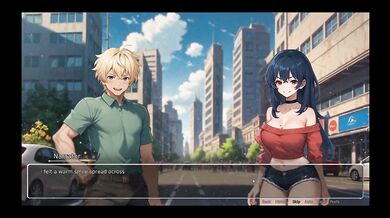 Bluring the walls [ ROMANCE Hentai Game ] Ep.2 HORNY GIRLFRIEND ripped his shirt off !