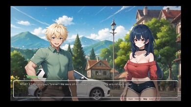 Bluring the walls [ ROMANCE Hentai Game ] Ep.2 HORNY GIRLFRIEND ripped his shirt off !