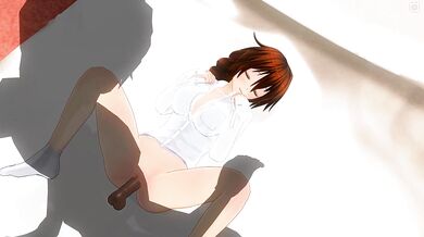 Redhead gets fucked in missionary position