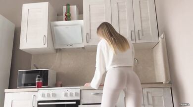 Insolent Girlfriend Threw Her Legs On The Table And Was Fucked For It.