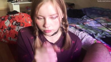 Younger stepsister sucks big cock and gets cum on face