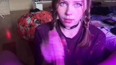 Younger stepsister sucks big cock and gets cum on face